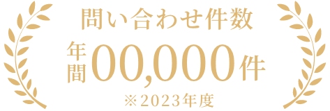 問い合わせ件数 年間00,000件 ※2023年度